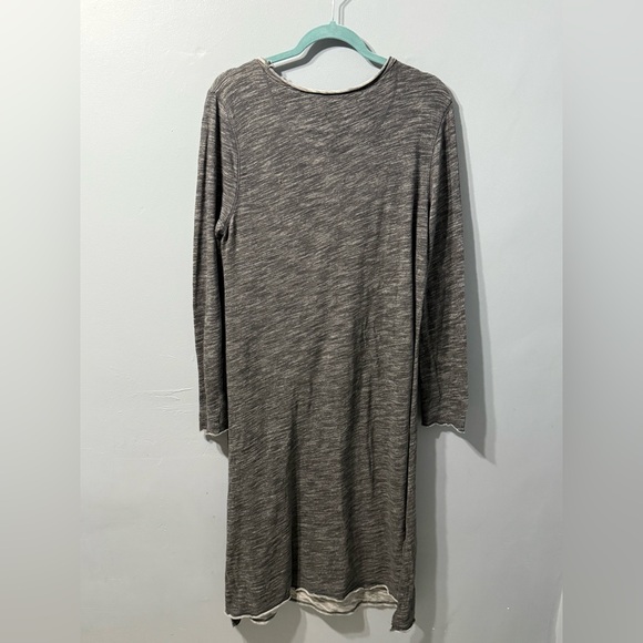 Free People Oversized Dark Grey Long Sleeve Tunic Top With Slit Sides Size M - Picture 3 of 9